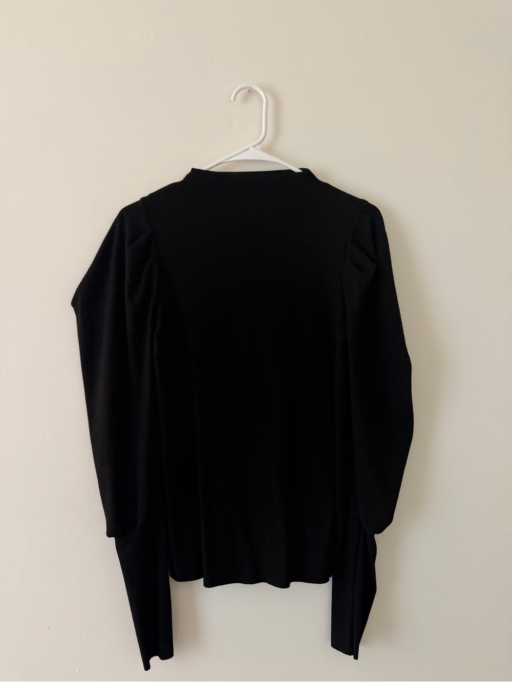 T.J.Maxx Black Ribbed Long Sleeve Top